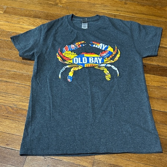 Old Bay Seasoning Other - Old Bay Seasoning Unisex Charcoal Crab Graphic Tee, Small